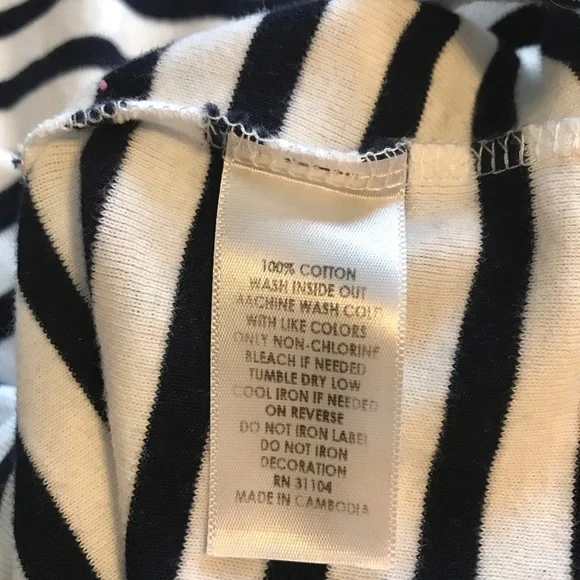 🎃🍁🎃SALE Nautical Navy Striped Top Silver Glimmer Sailboat Design  XL - Picture 5 of 5